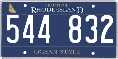 RI license plate 544832