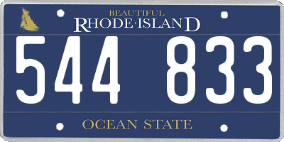 RI license plate 544833