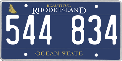RI license plate 544834