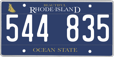 RI license plate 544835
