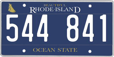 RI license plate 544841