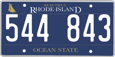 RI license plate 544843