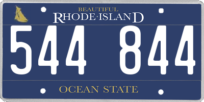 RI license plate 544844