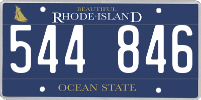 RI license plate 544846