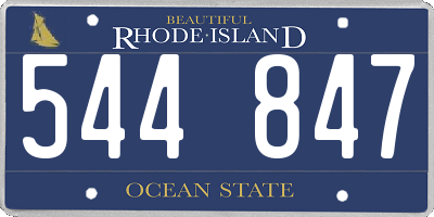 RI license plate 544847