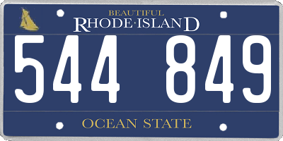 RI license plate 544849