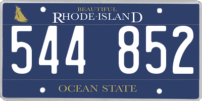 RI license plate 544852