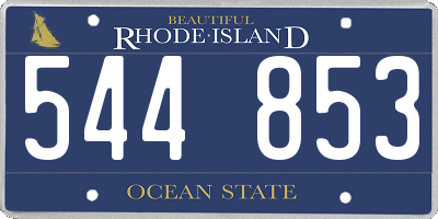 RI license plate 544853