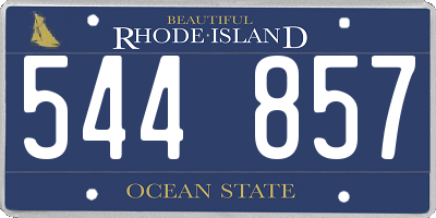 RI license plate 544857