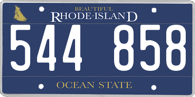 RI license plate 544858