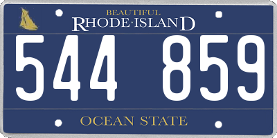 RI license plate 544859