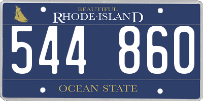 RI license plate 544860