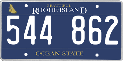 RI license plate 544862