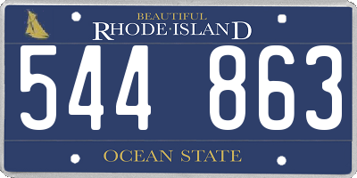 RI license plate 544863