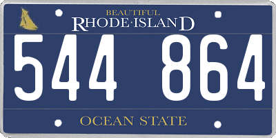 RI license plate 544864