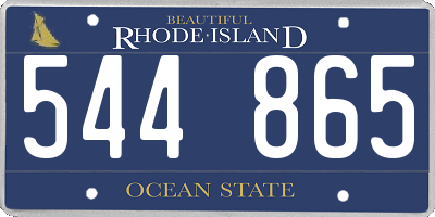 RI license plate 544865