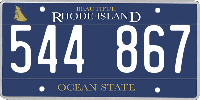 RI license plate 544867