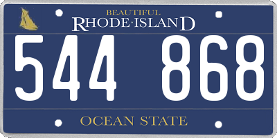 RI license plate 544868