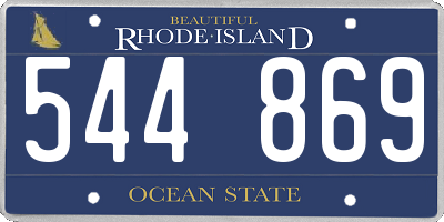 RI license plate 544869