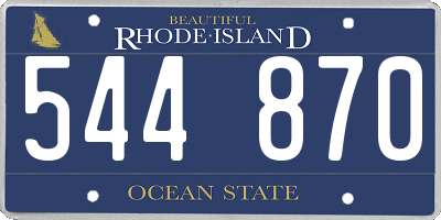 RI license plate 544870
