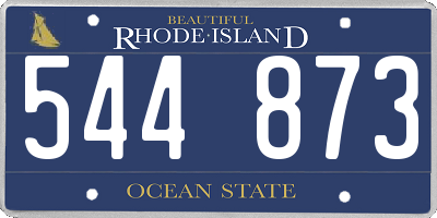 RI license plate 544873
