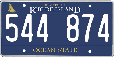 RI license plate 544874