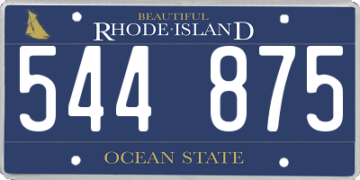 RI license plate 544875