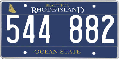 RI license plate 544882