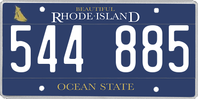RI license plate 544885