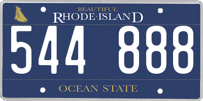 RI license plate 544888