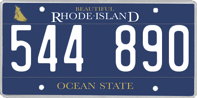 RI license plate 544890