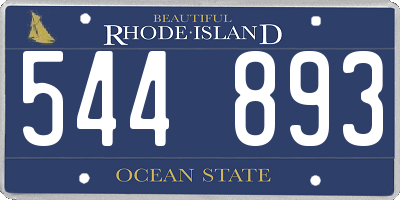 RI license plate 544893