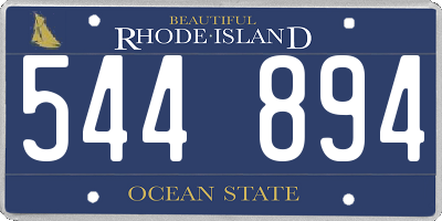 RI license plate 544894