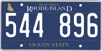RI license plate 544896