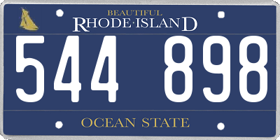 RI license plate 544898