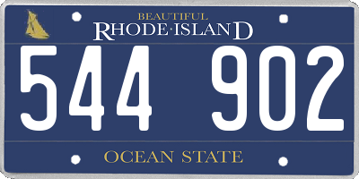 RI license plate 544902