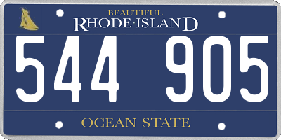 RI license plate 544905