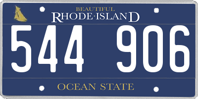 RI license plate 544906