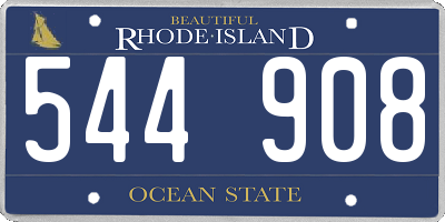 RI license plate 544908