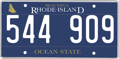 RI license plate 544909