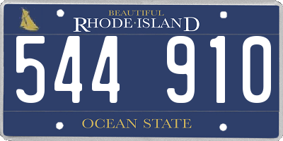 RI license plate 544910
