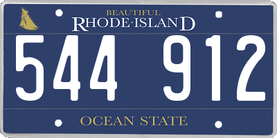 RI license plate 544912