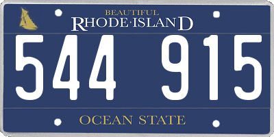 RI license plate 544915