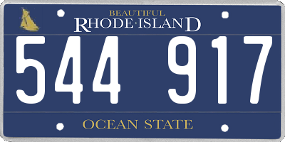 RI license plate 544917