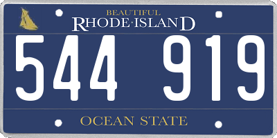 RI license plate 544919