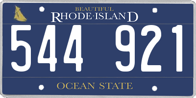 RI license plate 544921