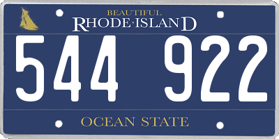 RI license plate 544922