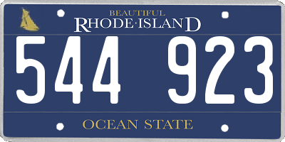 RI license plate 544923