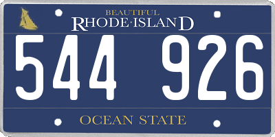RI license plate 544926
