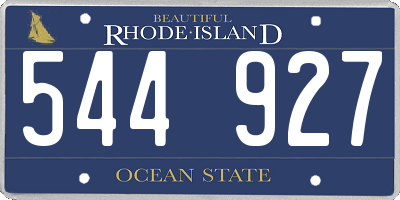 RI license plate 544927